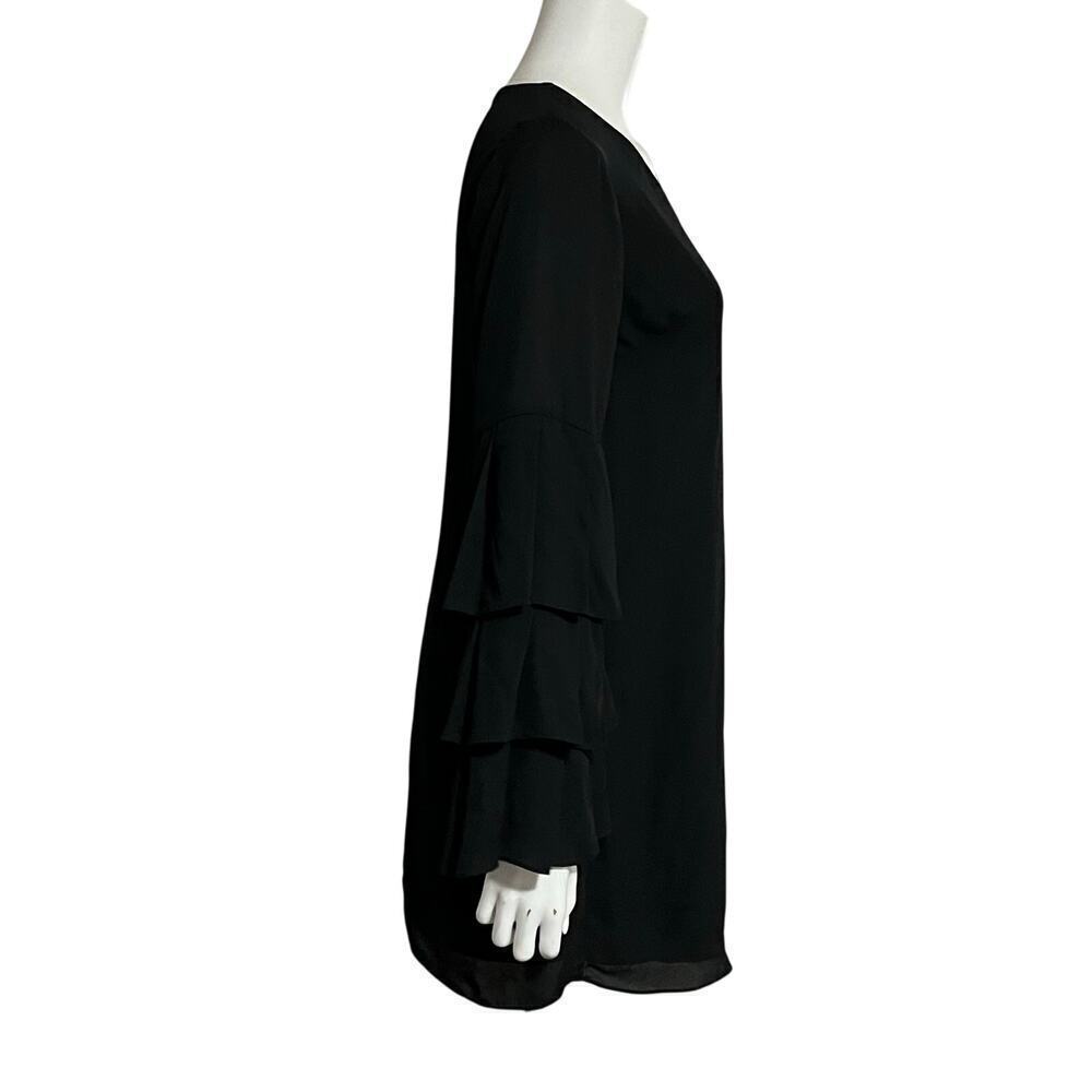 Bailey/44 Black Ruffled Sleeve Mini Dress Size Medium - Picture 7 of 12
